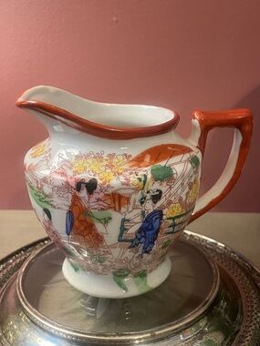 Mid Century Hand Painted Porcelain Geisha Ware Creamer